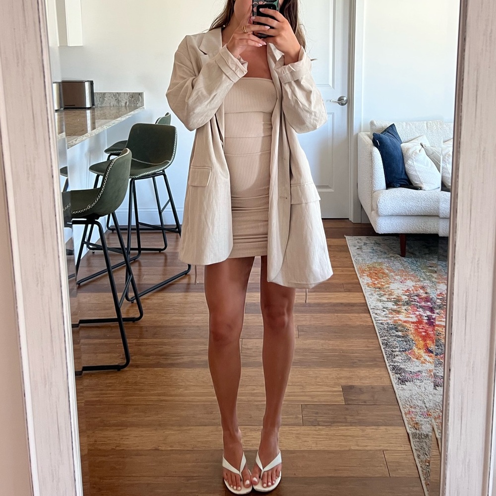 Princess Polly bodycon tan dress
